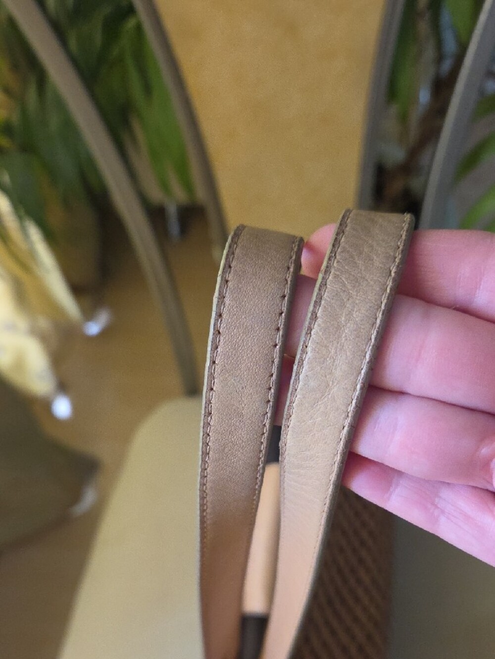 Fossil Woven Leather Tote Bag in Tan - Picture 4 of 11